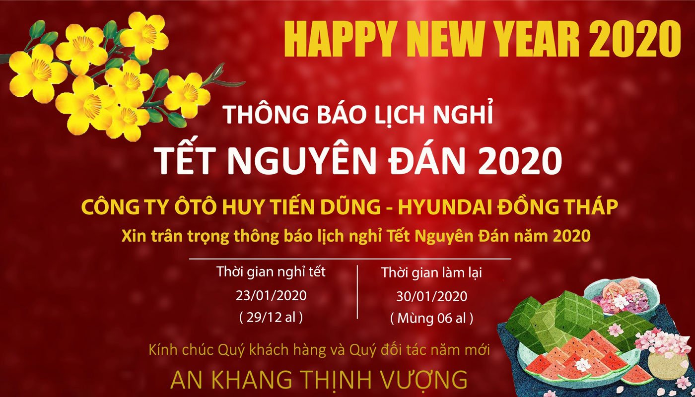 Lịch nghỉ tết nguyên đán 2020